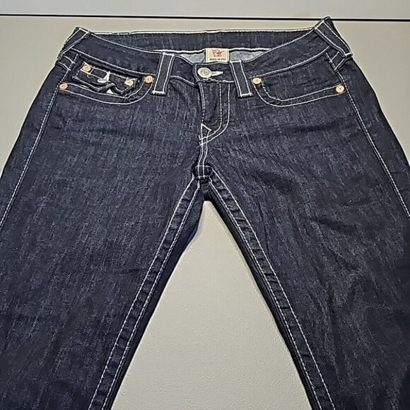 TRUE Religion 27x31 dark wash straight leg jeans - Picture 6 of 8